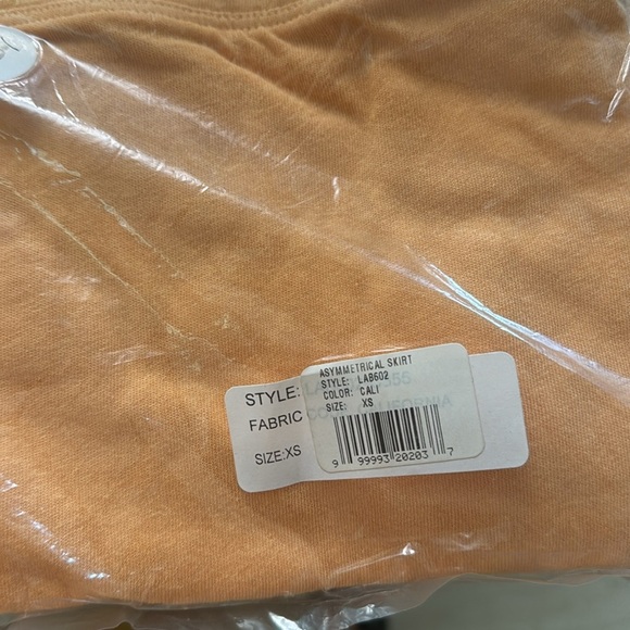 Frank & Eileen Orange Tee Lab Ultimate Asymmetrical Skirt 100% Cotton Lined XS - Picture 3 of 7